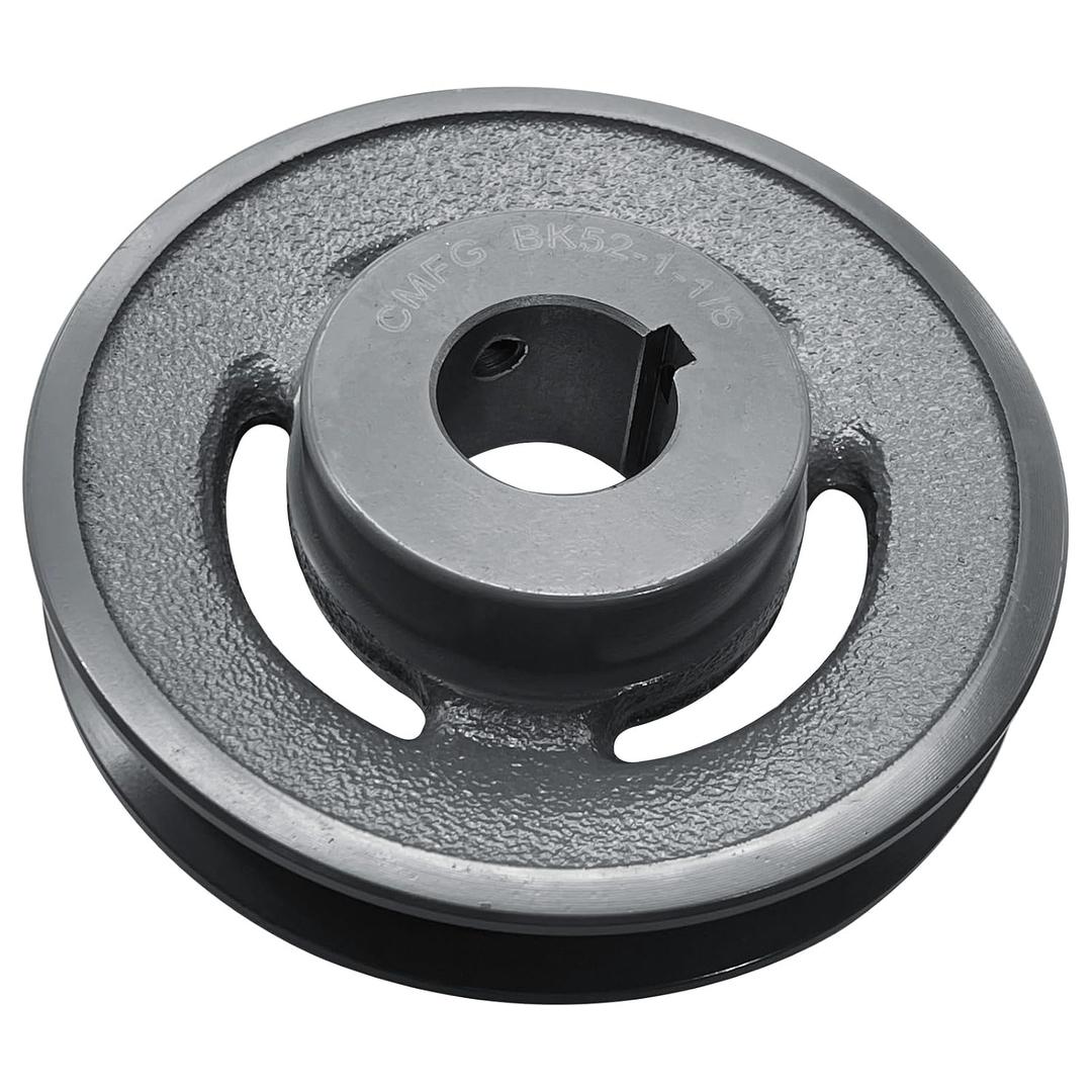 BK52-1-1/8,BK52118 v Belt Pulley,4.95 inch OD, 1 1/8 Inch Bore,Cast Iron Material,BK Single Groove v Belt Pulleys for "4L" or "A" Belts and "5L" or "B" Belts
