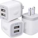 USB Plug, USB Wall Charger 3 Pack, GiGreen Dual Port Electrical Plug Wall Outlet Charger Cube 5V 2.1A Charging Block Compatible iPhone 16 15 14 13 12 11 X,Samsung S25 S24 S23 S20 S10 S9 Note20,LG,Moto