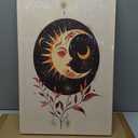 HSFFBHFBH Boho Celestial Sun Moon Wall Art Canvas Print | Spiritual & Mystical Home Decor for Bedroom/Living Room | Premium Giclee Art - Stretched and Ready to Hang 16x24inch