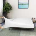 Box Spring Cover Queen Size - Jersey Knit & Stretchy Wrap Around 4 Sides Bed Skirt for Hotel & Home - Queen/Queen XL, White
