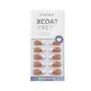 BTArtbox French Tip Press On Nails - Medium Press On Nails Almond, Natural Fake Nail with Nail Glue, Brown Glue On Nails in 16 Sizes - 32 Fake Nails Kit, Capable
