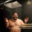 16 Inch Rain Shower Head,Rainfall Showerhead for Bathroom,Brushed Nickel