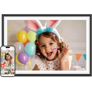 Frameo 10.1" WiFi Digital Picture Frame with 32GB Memory, 1280 x 800 IPS HD Touch Screen Electronic Photo Frame, Auto-Rotate, Slideshow, Wall Mountable, Share Photos/ Video Remotely Anywhere