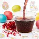 JOLLY CHEF 5 oz 100 Pack Small Glitter Disposable Cups, Glitter Plastic Cups, Disposable Plastic Shot Glasses Perfect for Parties Halloween Thanksgiving Christmas