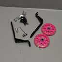 HAWENS Bike Training Wheels Mute Flash Wheels with Adjustable Bicycle Stabilizer Mounted Kit Compatible for 12 14 16 18 20 inch Single Speed Bike (Pink)