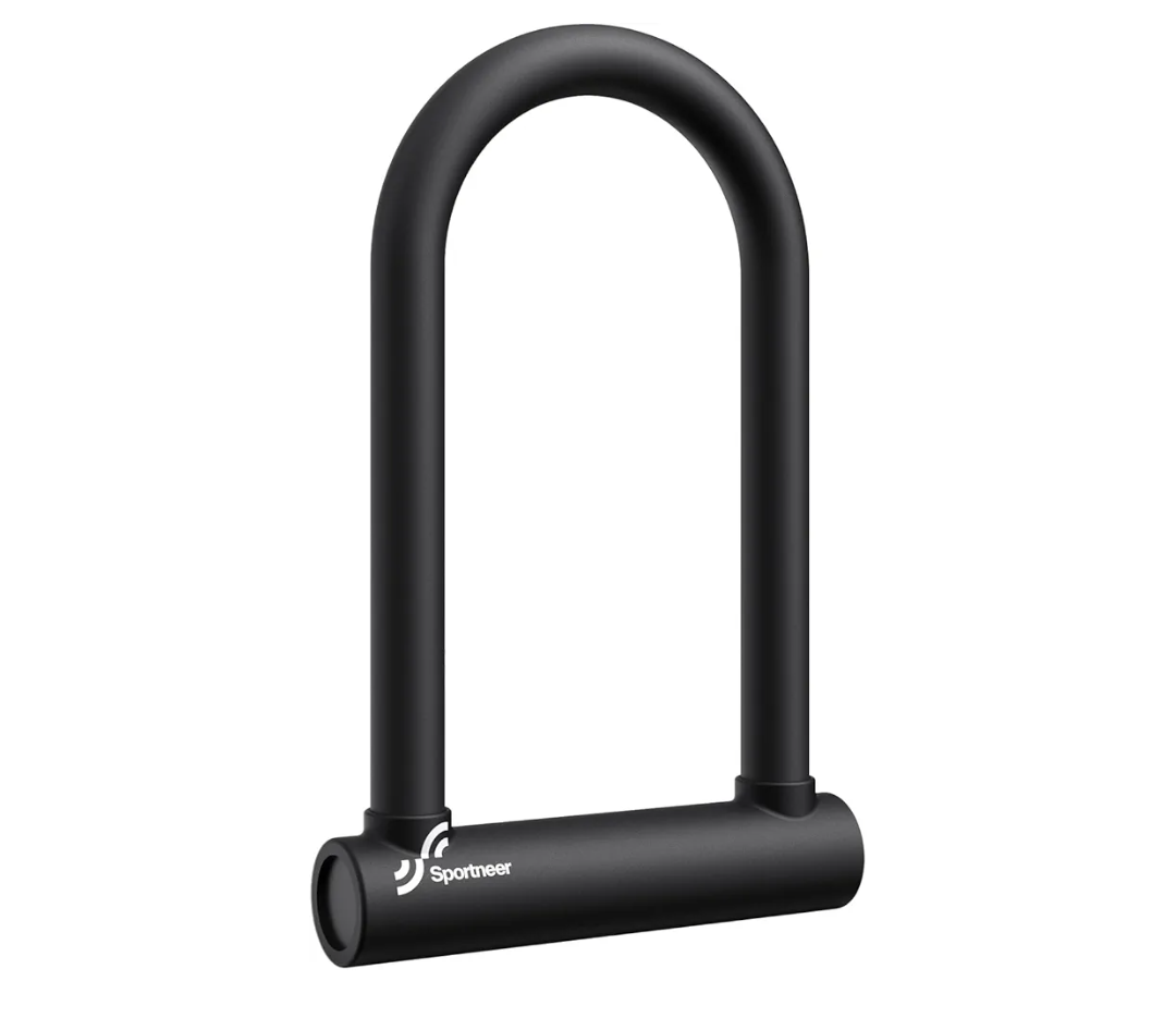 Sportneer Bike Lock - 18mm Shackle Heavy Duty Anti Theft Bike U Lock with 3 Keys - Bicycle U-Locks with Sturdy Mounting Bracket for Road, Mountain, Electric & Folding Bike, Size 9.85''x6.3''