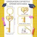 Misdary 50 Pcs Graduation Party Favors for Guests Graduation Cap Bottle Openers 2026 Graduations Keychain Class of 2026 Graduations Thank You Party Favors Souvenirs for Guests (Golden)