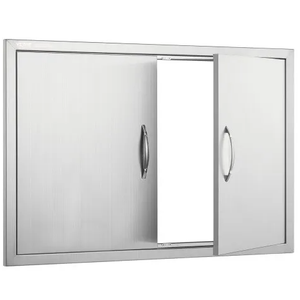 VEVOR Outdoor BBQ Access Door, 787 x 609 x 46 mm, Stainless Steel Flush Mount, Vertical Door with Handle for Grilling Station