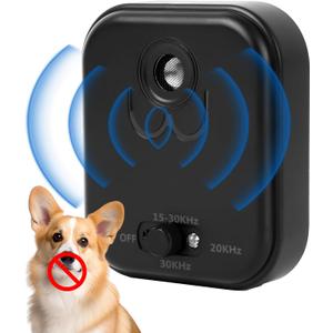 Ultrasonic Dog Bark Deterrent Device - 2025 Upgrade Anti Barking Device for Dogs Outdoor with 15-Day Battery, Stop Neighbors Dog Barking & Smart Bark Control - Humane No Shock Training