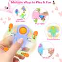 Valentines Day Gifts for Kids, 30 Pack Astronaut-Shaped Fidget Spinner POP Toys with Greeting Card for Kids Classroom Exchange, Valentine Prizes for Boys Girls School Party Favor