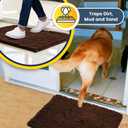 Muddy Mat | Super Absorbent Door Mat Indoor, Microfiber Quick Dry Chenille Entryway Rug, Non-Slip Front Door Mat, Indoor Mats for Entryway, Machine Washable Pet Rug, Brown 59"x24"