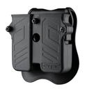Double Magazine Pouch Fit 9mm 10mm .40 .45 Caliber Dual & Single Stack Magazines - Universal Mag Holder | Polymer Paddle Holster | Adjustable Size & Cant | Ambidextrous | Outside Waistband