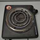 Elite Gourmet ESB100B Countertop Single Coiled Burner Electric Hot Plate, Temperature Control, Indicator Light, Easy to Clean, Black