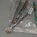 10 & 13 Inch Wooden Tongs for Cooking, Kitchen Stainless Steel Salad Tongs with Walnut Wood Tip, Serving Food Toaster Bread Non Toxic Grill Tong, Smooth Locking & Hanging Cooking Utensils Set (Tan Brown)