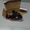 10-Pack 4" Stem Black Quiet Garage Door Rollers, Sealed End Cap, Carbon Steel Stem with Nylon Overmold + Reinforced Nylon Wheel, Smooth & Low-Vibration