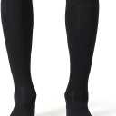 CS CELERSPORT 2/3 Pack Soccer Softball Baseball Socks for Youth Kids Adult Multi-Sport Compression Knee High Socks (Black, L)