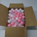 GOGOSO Ball Pit Balls for Toddler, Baby Plastic Playballs Kids Soft Pastel Pelotas Non-Toxic BPA-Free 2pink+White+Clear 100 Balls