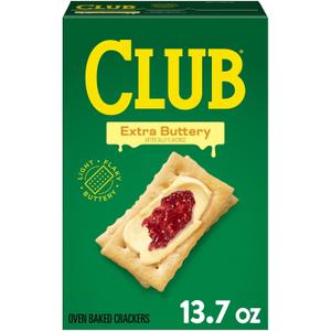 Club Crackers, Lunch Snacks, Snack Crackers, Extra Buttery, 13.7oz Box (1 Box) (EXP 03/17/27)