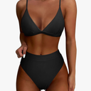 SUUKSESS Women High Waisted High Cut Bikini Set Sexy Triangle Two Piece Swimsuits, Size L