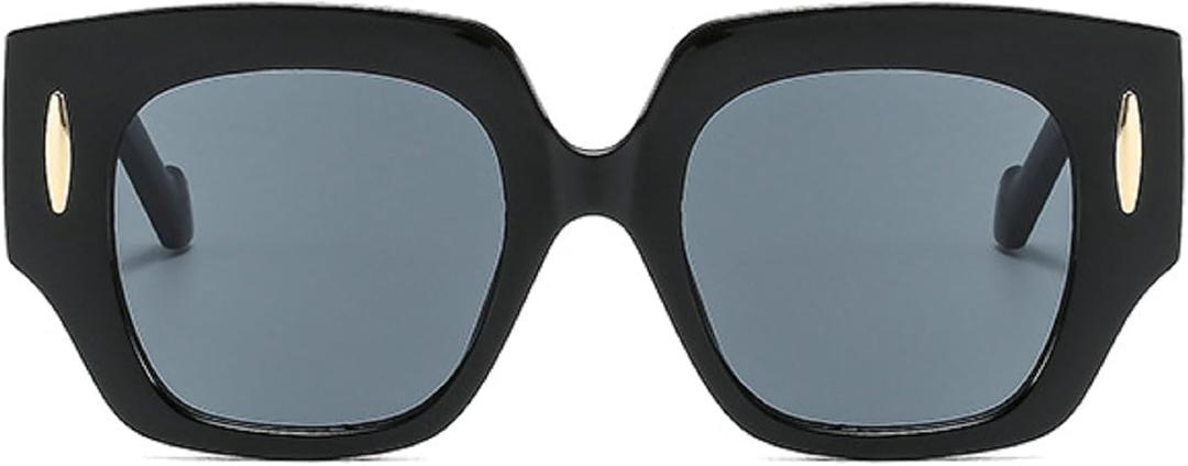 Fashion Oversized Women Square Sunglasses Vintage Leopard Brown Shades UV400 Trendy Men Black Sun Glasses N45