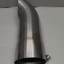 A-KARCK Turn Down Exhaust Tip 3.5" Inlet, Polished Tailpipe Tip with 3.5" Inlet & Outlet 12" Overall Length, Stainless Steel Structure for High Temperature Resistance