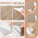 Hahafelt 32 Pcs 23 Sq. ft Peel and Stick Floor Tiles Vinyl Plank Flooring Wood Look, Adhesive and Waterproof Tile Sticker for Bedroom, 18 x 6 Inches, Living Room, Kitchen(Wood)