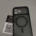 TOCOL for iPhone 17 Pro Max Case, Compatible with Magsafe, Full Camera Protection, Built-in Magnetic Ring, Translucent Matte Phone Case for iPhone 17 Pro Max 6.9 inch (Black)