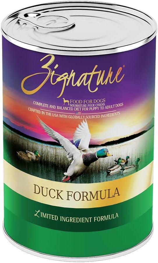 Zignature Duck Formula Wet Dog Food 13oz, case of 12