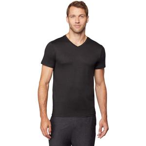 32 Degrees Men's Cool Classic V neck T-Shirt | Anti-Odor | 4-Way Stretch | Moisture Wicking (Medium, Black)