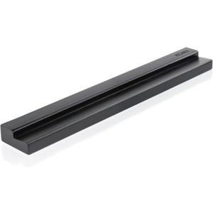 Vinyl Record Wall Mount - an Elegant Display Ledge Made from Solid Wood - This Vinyl Record Shelf Will Hold Records of Any Size (Black), 12.6d X 1.77w X 0.8h in