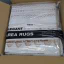 Nakagishi Area Rug Living Room Rugs: 4x6 Soft Machine Washable Boho Neutral Farmhouse Stain Resistant Moroccan Indoor Floor Carpet for Bedroom Nursery Kids Entryway Kitchen Entry Bedside Home- Brown