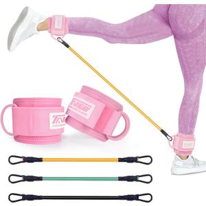 Ankle Straps Resistance Bands with Cuffs, Ankle Bands for Working Out, Ankle Resistance Band for Leg, Booty Workout Equipment for Kickbacks Hip Fitness Training