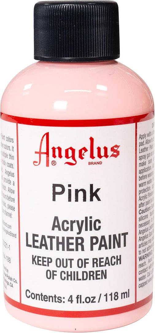 Angelus Acrylic Leather Paint, 4 Fl Oz (Pack of 1), Pink