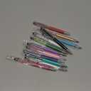 MengRan Crystal Ballpoint Pens with Stylus Tip, Black Ink, Medium Point, Cute Fancy Pens for Women Gifts for Women (12 colors)