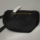 Spacious Nylon Crossbody Bag Bum Bag Handbags Wallets Purses Trendy Shoulder Bag for Women (Black)