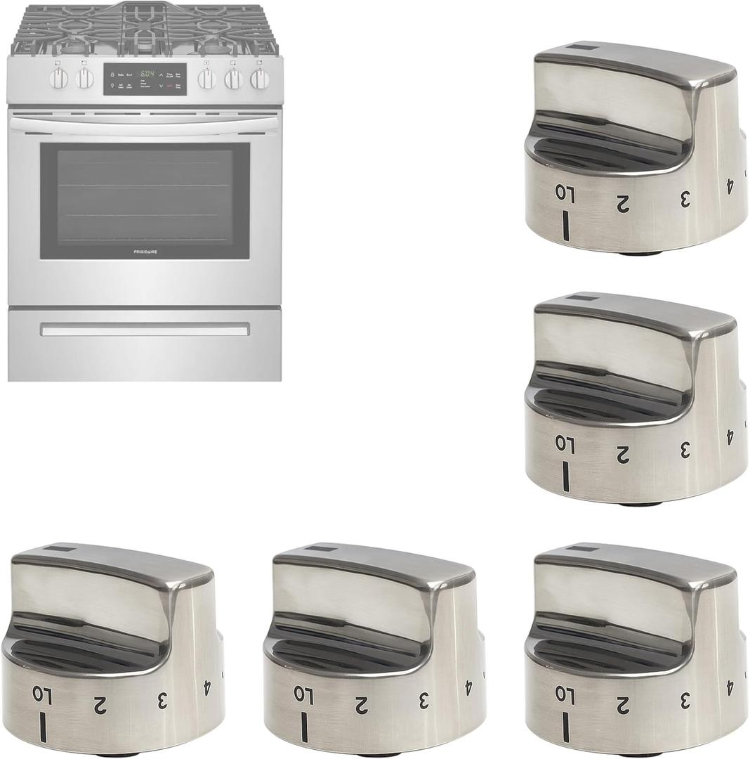 318282310 Gas Stove Burner Knob Compatible with Frigidaire Kenmore(5 Pack) | Replaces AP3774164 1062940 AH979119 EA979119 PS979119 Stove Knobs Range/Oven/Cooktop