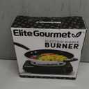 Elite Gourmet ESB100B Countertop Single Coiled Burner Electric Hot Plate, Temperature Control, Indicator Light, Easy to Clean, Black