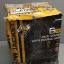 YELLOW JACKET Jack Stands 6 Ton with Double Locking for Lifting Car SUVS, Heavy Duty Steel, 13000 lb Capacity, 1 Pair, Black