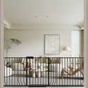 WAOWAO Baby Gate 71.65-85.03" Extra Wide Pressure Mounted Walk Through Swing Auto Close Safety Metal Black Toddler Kids Child Dog Pet Puppy for Stairs,Doorways,Kitchen