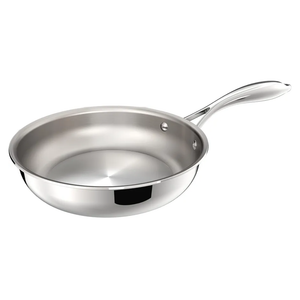 8 Inch Stainless Steel Frying Pan, 5-Ply Stainless Steel Pan, Dishwasher and Oven Safe, Induction Pan, Even Heat Distribution