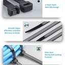 Zip Ties Assorted Sizes(4+6+8+12), 400 Pack, Black Cable Ties, UV Resistant Wire Ties by ANOSON