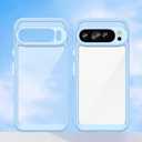for Google Pixel 9 Pro XL Case: Clear Unisex Shockproof Flexible TPU Slim Fit Transparent Protective Phone Crystal Clear for Pixel 9 Pro XL Case Cover(Blue)