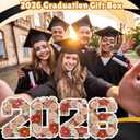 2026 Graduation Decorations - 4 Pcs 2026 Charcuterie Fillable Numbers Charcuterie Board Box Serving Trays Graduation Centerpieces for Tables Grad Party Decorations Supplies(White)