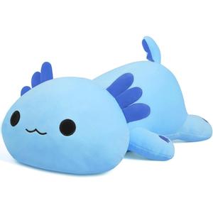 Plush Axolotl Toy Plush Pillow Axolotl Stuffed Animal Toy Cute Plushies Kids Plush Toy Pillow(Blue,30cm/11.8in)
