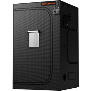 Spider Farmer 4x4 Grow Tent, 48"x48"x80", with Hook for Controller, Enlarged View Window, 1680D Thicken Mylar Canvas, Removable Floor Tray for Indoor Hydroponic Growing for SF4000, SE5000, G5000