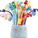 BESARME 30 PCS Fun Dinosaur Pens for Kids Classroom, Cute Stress Relief Pen Student Birthday Gifts from Teacher Birthday Party Favors Goodie Stuffers