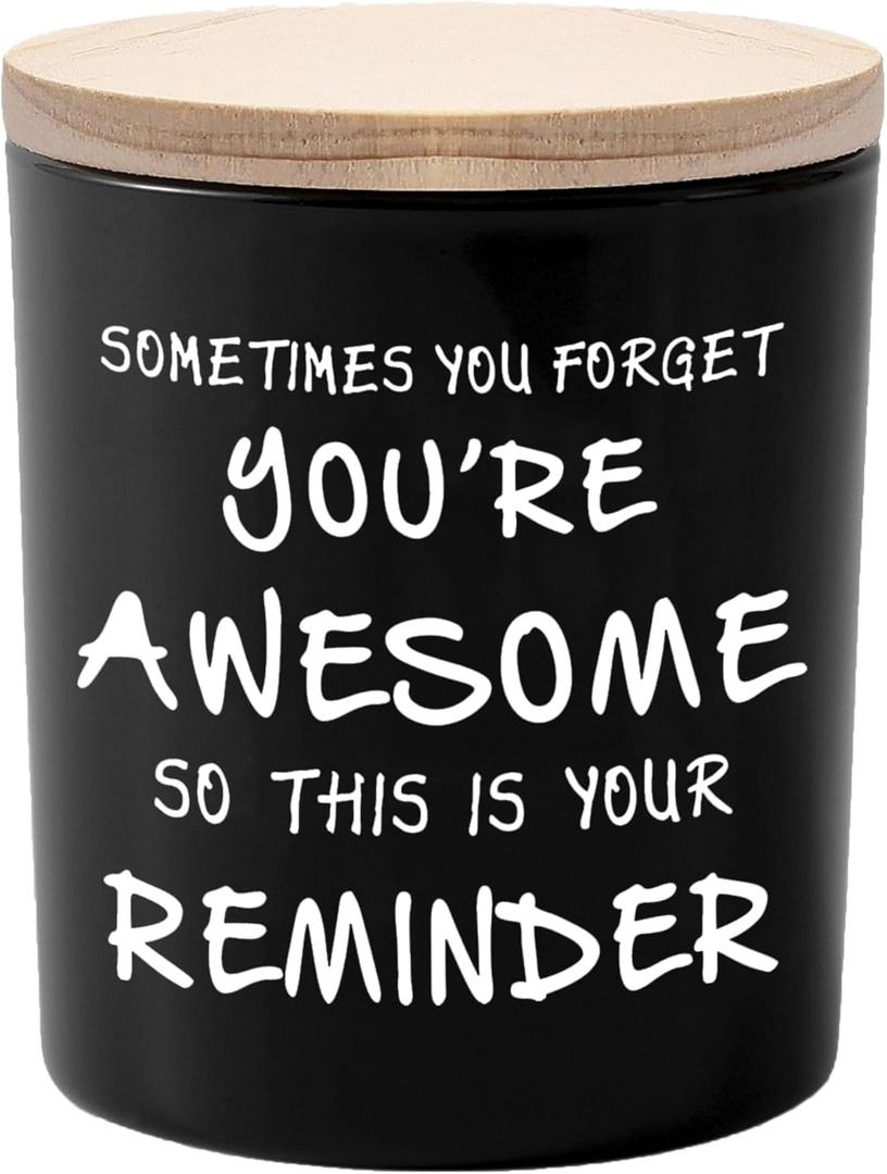 BFJLIFE Candles Gifts for Men Unique Valentines Fathers Day Christmas Anniversary Birthday Gifts for Him Brother Boyfriend Husband Stocking Stuffers for Men Novelty Sandalwood Scented Soy Candle (Men-You are Awesome)