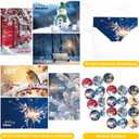 3 x Fancy Land 2025 Happy New Year Cards with Envelopes Nature Holiday Greeting Cards for NYE Party Supplies 24Pcs