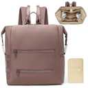 Omanmoli Diaper Bag Backpack,Large Neoprene Baby Bag for Boys Girls with 15 Diaper Bag Organizer,2 Insulated Pockets,Changing Pad,Stroller Straps,Mauve