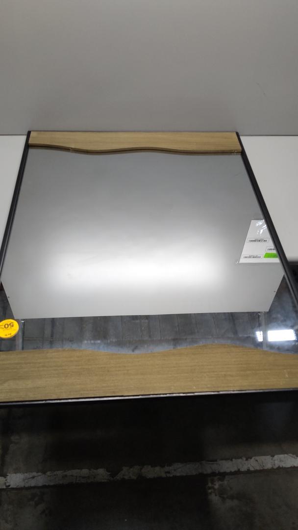 Wave design Mirror Black/Walnut 30"X40"